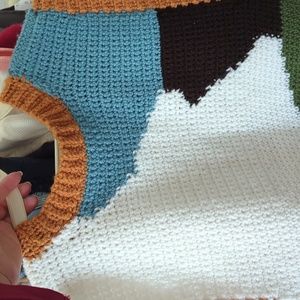 Colourful sweater vest